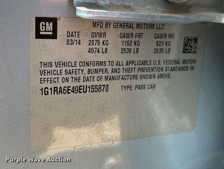 image for item LF9421 2014 Chevrolet Volt