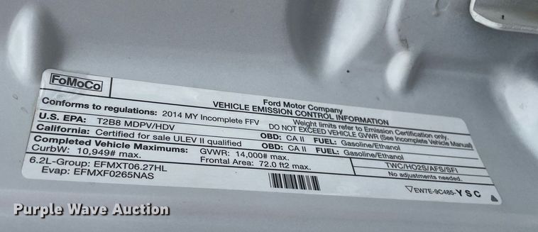 image for item LJ9787 2014 Ford F350 Super Duty XL  SuperCab utility bed pickup truck