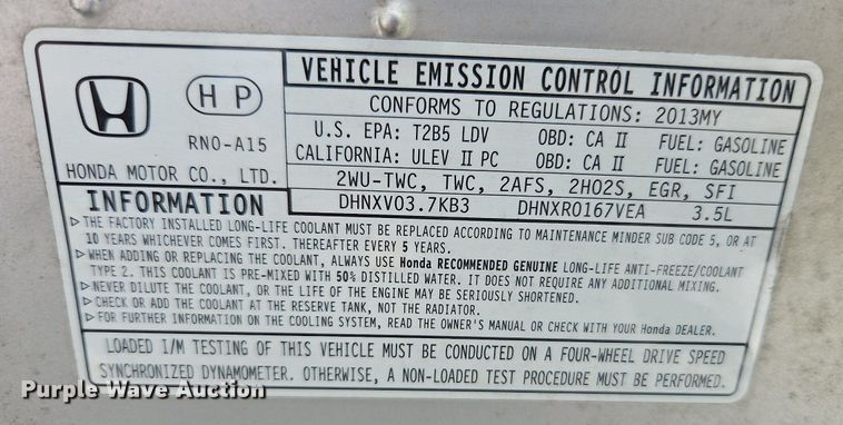 image for item LM9105 2013 Honda Pilot  SUV