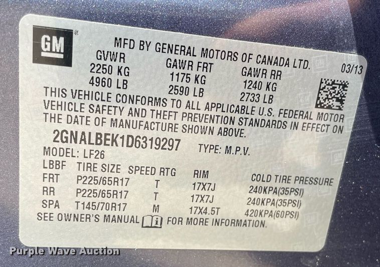 image for item LS9535 2013 Chevrolet Equinox  SUV