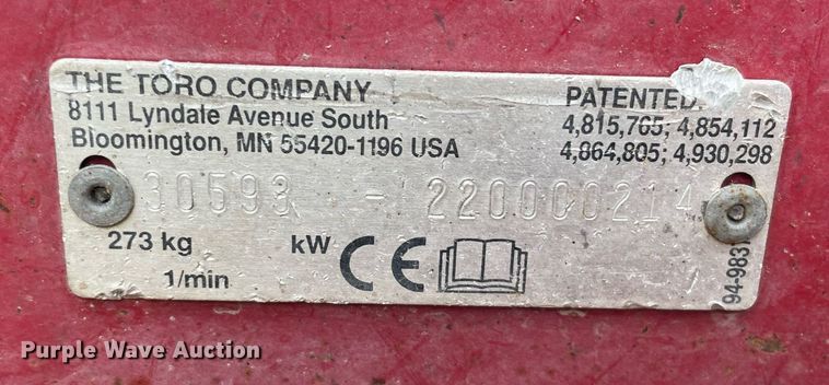 image for item LS9539 Toro Ground Master 580-D  lawn mower