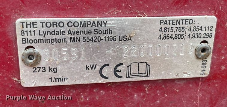 image for item LS9539 Toro Ground Master 580-D  lawn mower