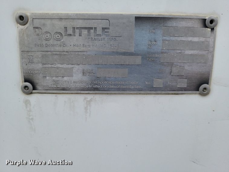 image for item LS9608 2004 Doolittle  enclosed cargo trailer