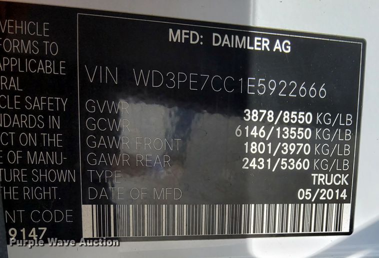 image for item LS9616 2014 Mercedes Benz Sprinter  ambulance