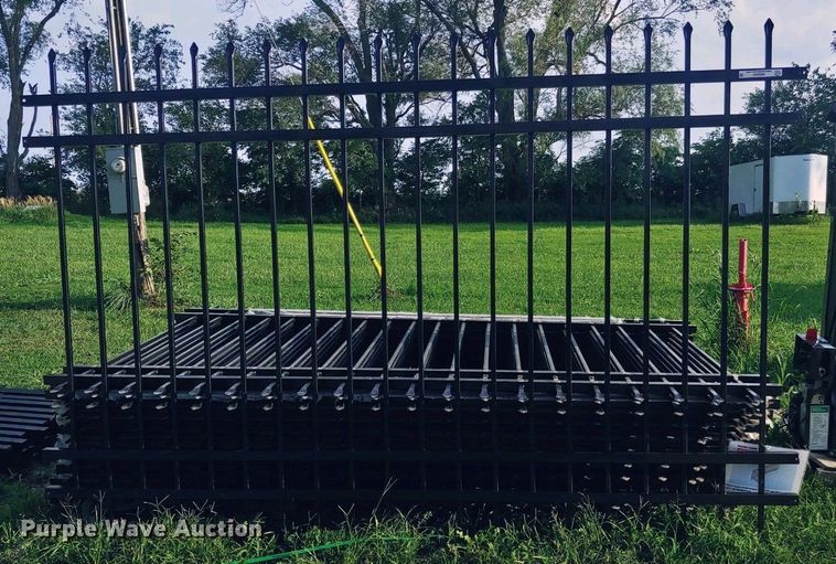 image for item MD9931 (20) 10' L x 6' 6" H wrought iron site fencing