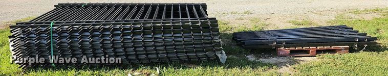 image for item MD9931 (20) 10' L x 6' 6" H wrought iron site fencing