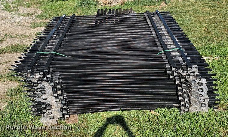 image for item MD9931 (20) 10' L x 6' 6" H wrought iron site fencing