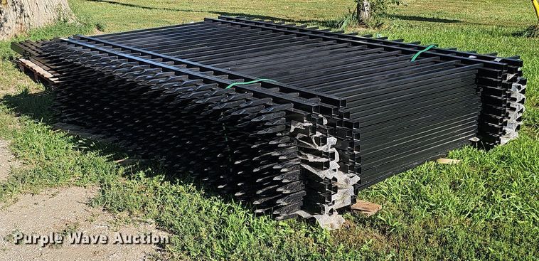 image for item MD9931 (20) 10' L x 6' 6" H wrought iron site fencing