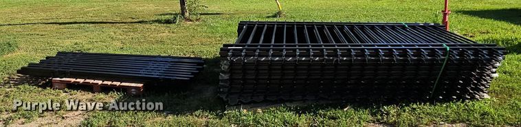 image for item MD9931 (20) 10' L x 6' 6" H wrought iron site fencing