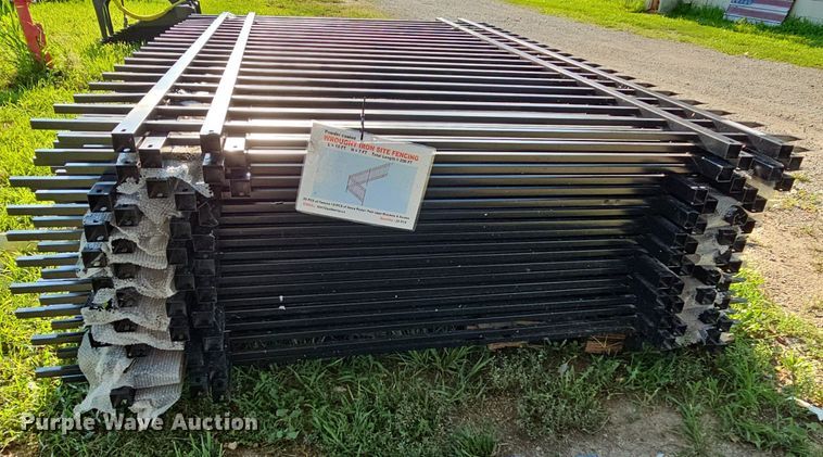 image for item MD9931 (20) 10' L x 6' 6" H wrought iron site fencing