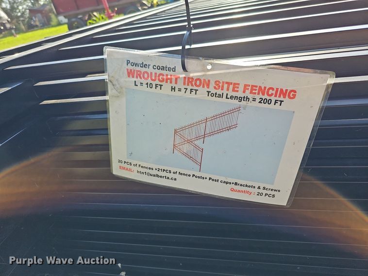 image for item MD9931 (20) 10' L x 6' 6" H wrought iron site fencing