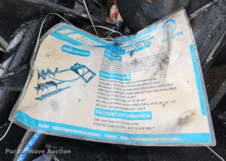 image for item MD9960 2023 Mower King SSECAG-Y  skid steer auger