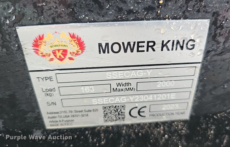 image for item MD9960 2023 Mower King SSECAG-Y  skid steer auger