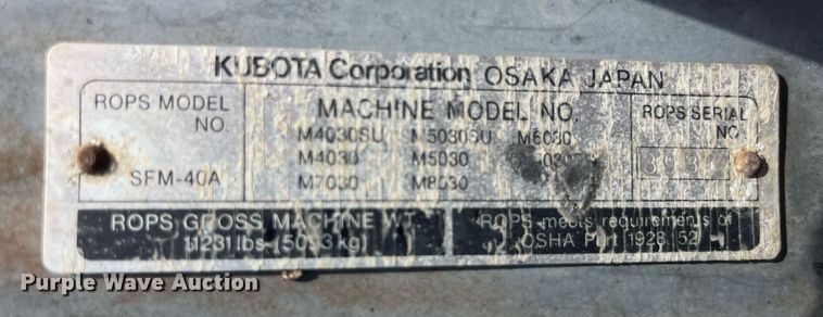 image for item MG9350 Kubota M5030DT  MFWD tractor