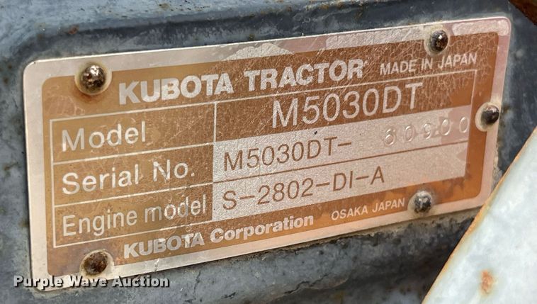 image for item MG9350 Kubota M5030DT  MFWD tractor