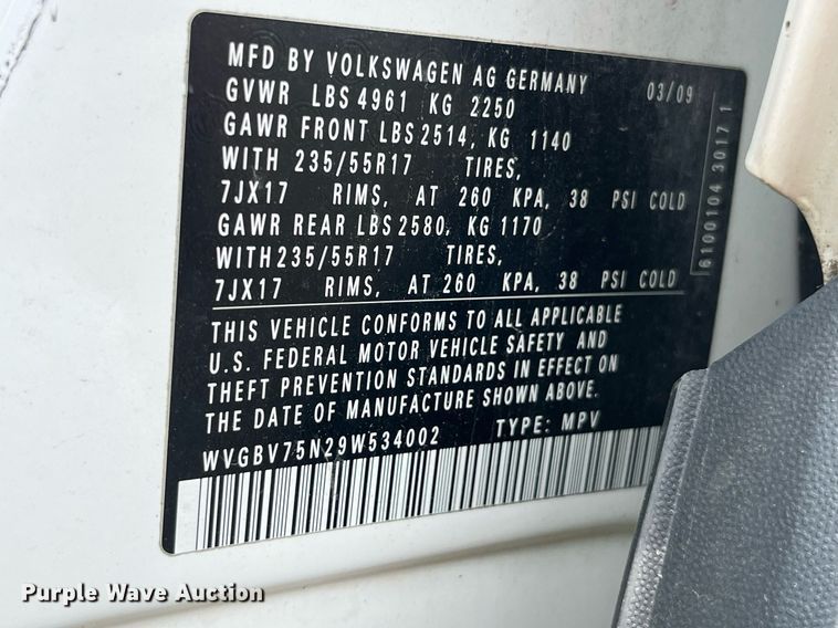 image for item MG9379 2009 Volkswagen Tiguan  SUV