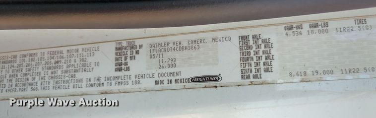 image for item MN9989 2012 Freightliner Business Class M2  box truck