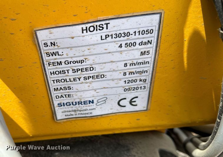 image for item MQ9304 2013 Siguren  hoist