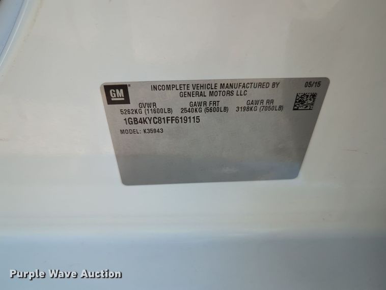 image for item MX9334 2015 Chevrolet Silverado 3500HD  Crew Cab utility bed pickup truck