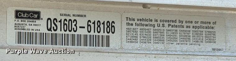 image for item MX9336 Club Car  golf cart