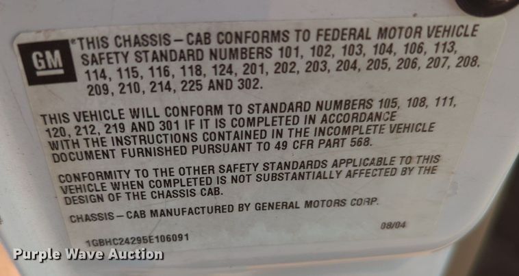 image for item MX9337 2005 Chevrolet Silverado 2500HD  utility bed pickup truck