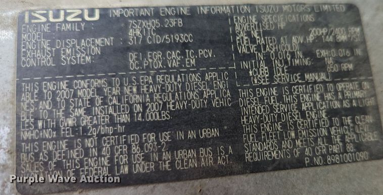 image for item MX9344 2008 Isuzu NPR  Crew Cab box truck