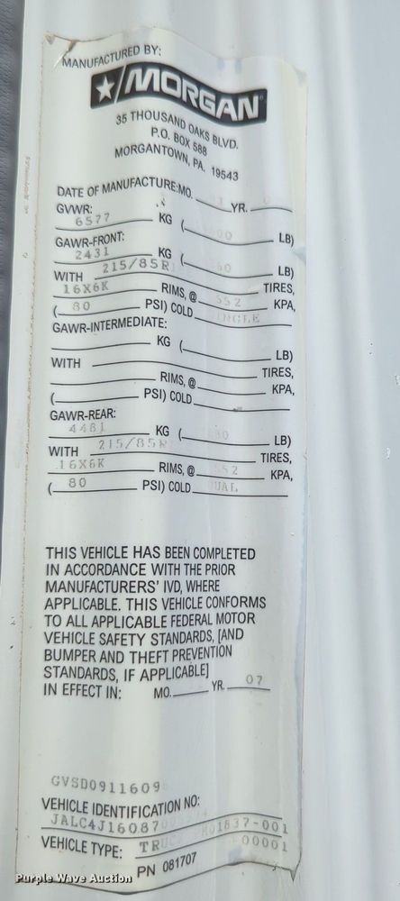 image for item MX9344 2008 Isuzu NPR  Crew Cab box truck