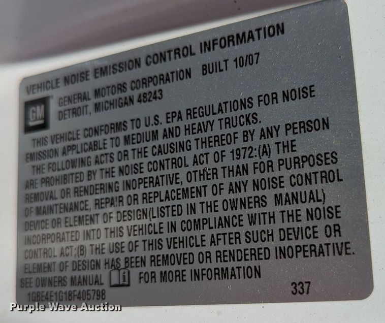 image for item MX9346 2008 Chevrolet C4500  Crew Cab flatbed truck