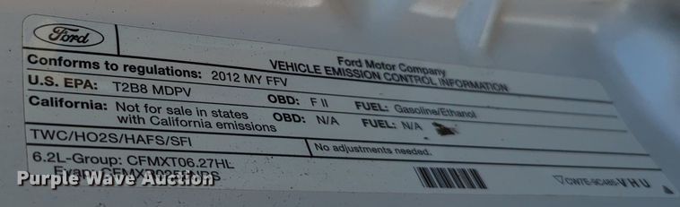 image for item MX9347 2012 Ford F250 Super Duty  pickup truck cab and chassis