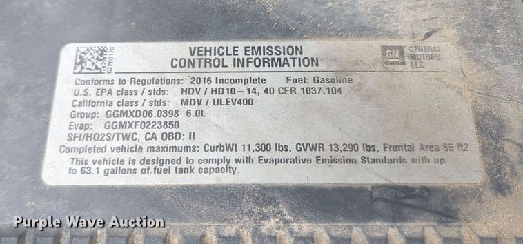 image for item MY9506 2016  Chevrolet Silverado 3500HD  utility bed pickup truck