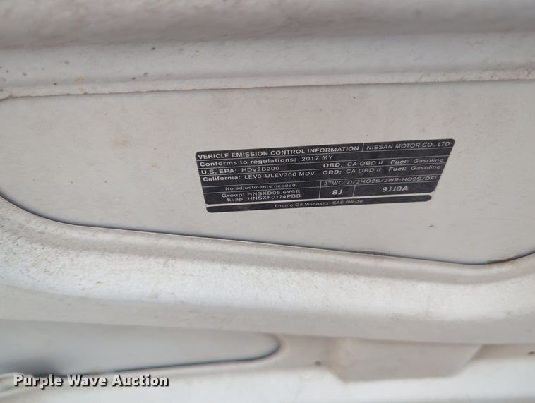 image for item MY9509 2017 Nissan NV2500HD  van