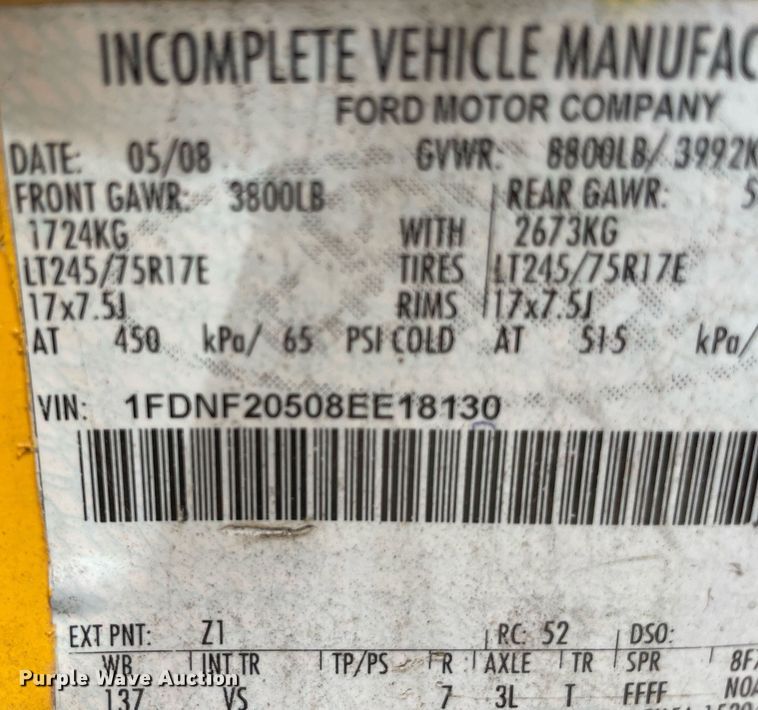 image for item MY9533 2008 Ford F250 Super Duty  utility bed pickup truck