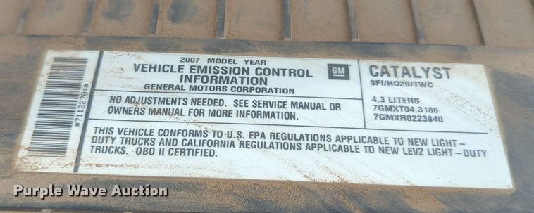 image for item MY9534 2007 Chevrolet Express 1500 Cargo  van