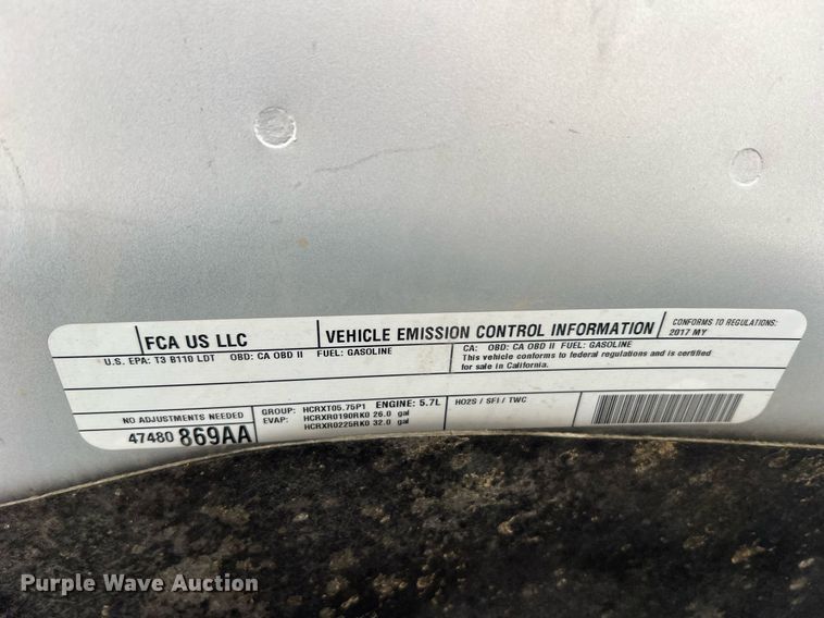 image for item NA9042 2017 Dodge Ram 1500 Big Horn  Crew Cab pickup truck