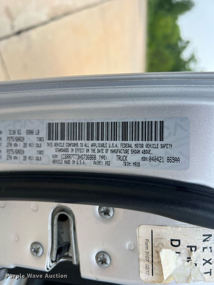 image for item NA9042 2017 Dodge Ram 1500 Big Horn  Crew Cab pickup truck