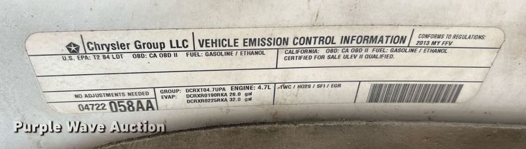 image for item NA9056 2013 Dodge Ram 1500  Crew Cab pickup truck