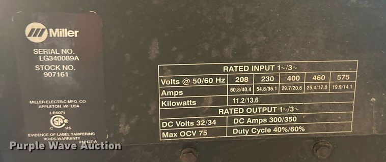 image for item NM9465 Miller XMT 350  welder