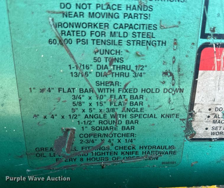 image for item NM9468 Piranha P50  iron worker