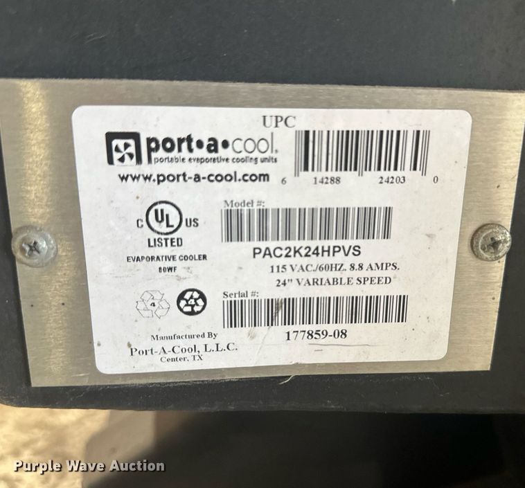 image for item NM9471 (2) Port-A-Cool evaporative coolers