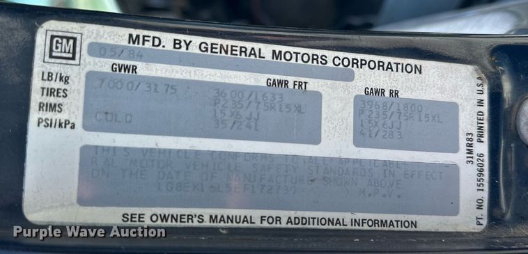 image for item NP9937 1984 Chevrolet K10 Suburban  SUV