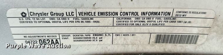 image for item NP9948 2013 Dodge Ram 1500  Crew Cab pickup truck