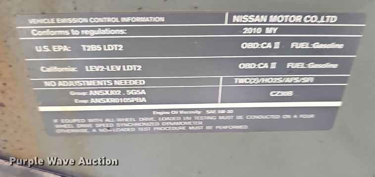 image for item NT9791 2010 Nissan Rogue SL  SUV