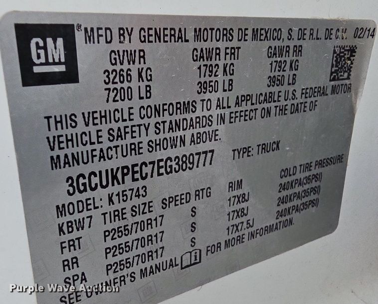 image for item NT9819 2014 Chevrolet Silverado 1500  Crew Cab pickup truck