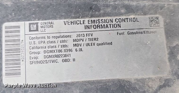 image for item NT9885 2013 GMC Sierra 2500HD  Ext. Cab pickup truck