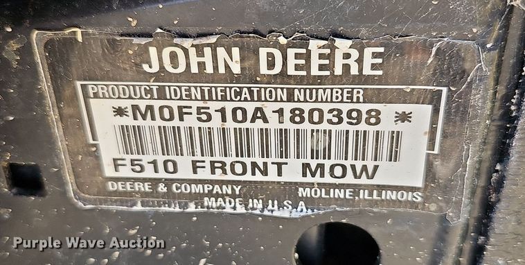 image for item NU9111 John Deere F510  lawn mower