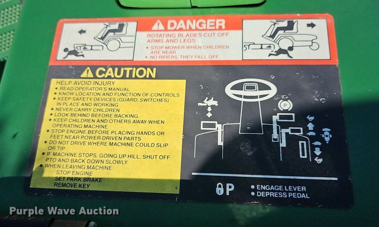 image for item NU9112 (2) John Deere F525 lawn mowers