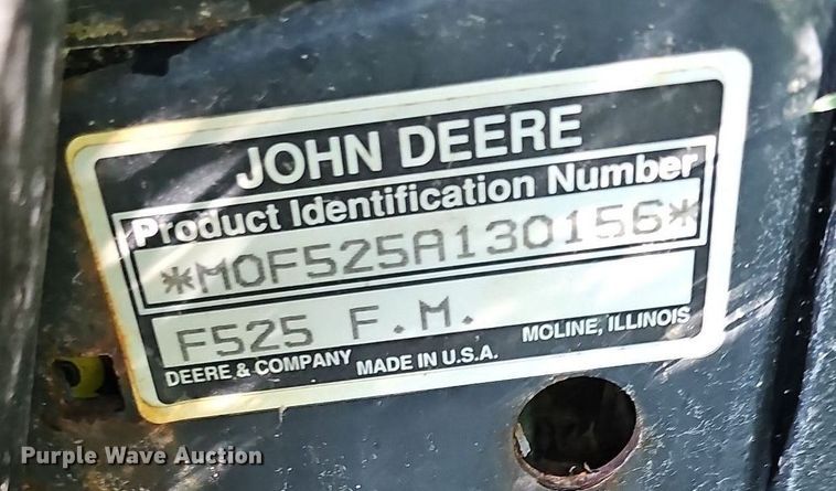 image for item NU9112 (2) John Deere F525 lawn mowers
