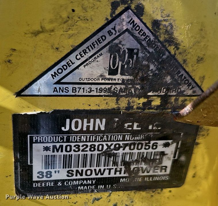 image for item NU9113 John Deere lawn mower attachments