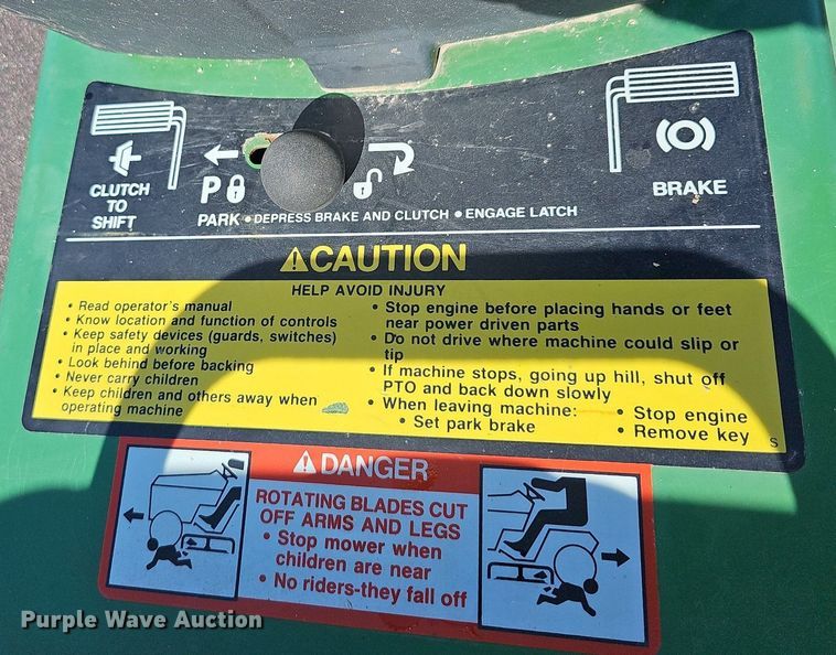 image for item NU9115 John Deere STX30  lawn mower