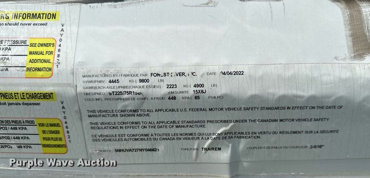 image for item OC9124 2022 Forest River Continental Cargo  enclosed cargo trailer